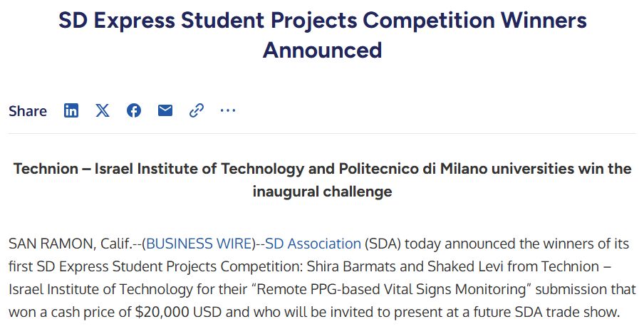 Image for SIPL students win SD Express Student Projects Competition